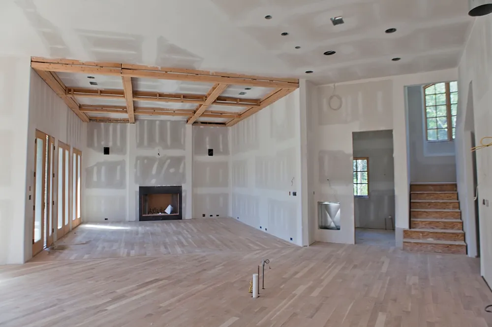 Post-construction cleanup of a large space
